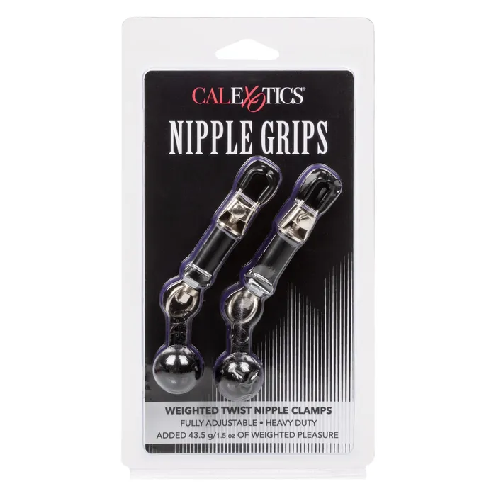 CalExotics Nipple Grips Weighted Twist Nipple Clamps Female Sex Toys