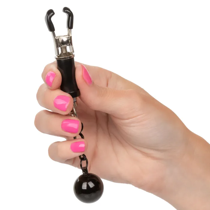 CalExotics Nipple Grips Weighted Twist Nipple Clamps Female Sex Toys