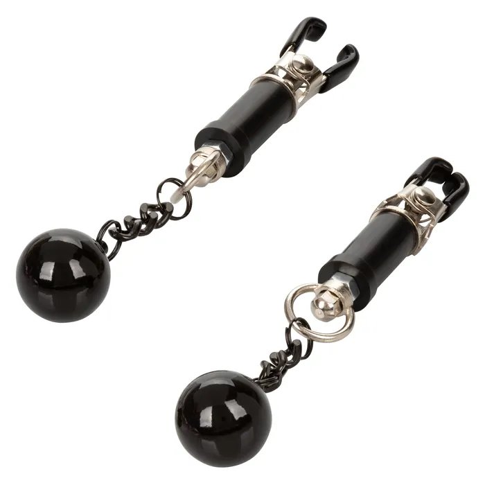 CalExotics Nipple Grips Weighted Twist Nipple Clamps Female Sex Toys