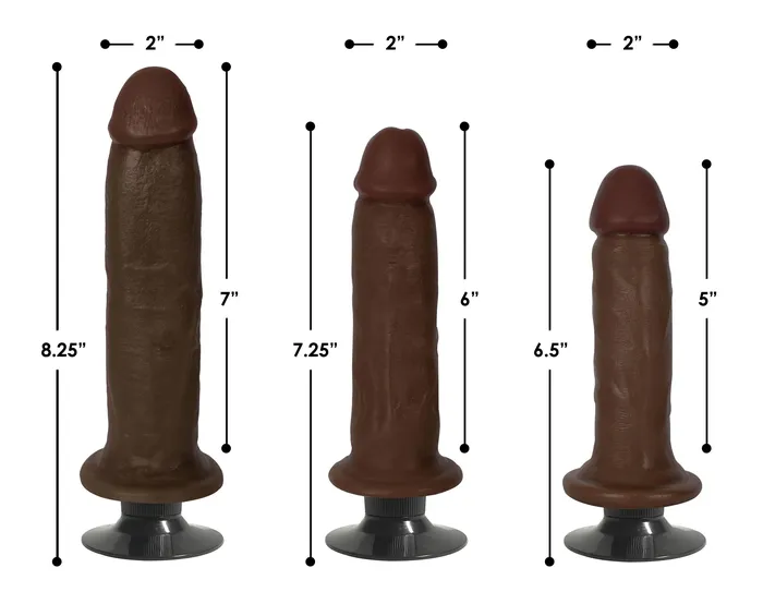 Curve Toys Dildos Jock Dark Brown Vibrating Dildo