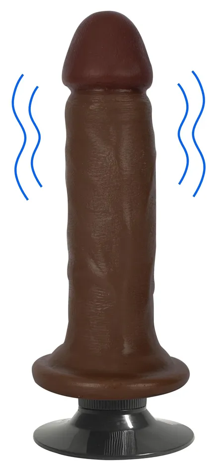 Curve Toys Dildos Jock Dark Brown Vibrating Dildo