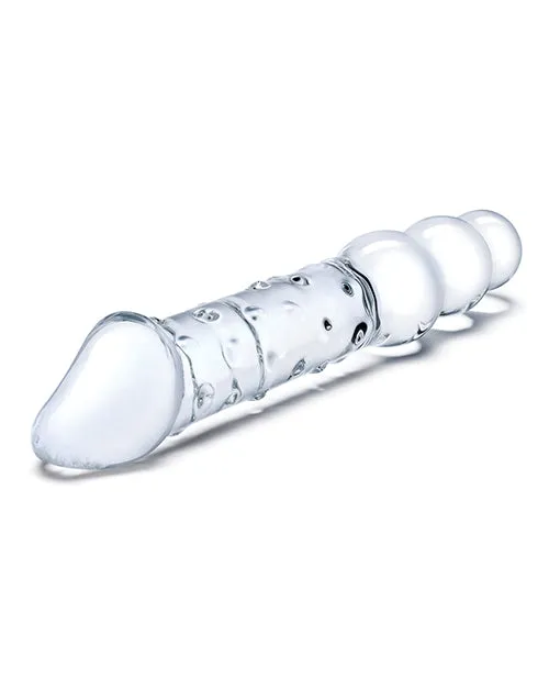 Electric Eel INC Dildos Glas 12 Double Ended Glass Dildo Wanal Beads Clear