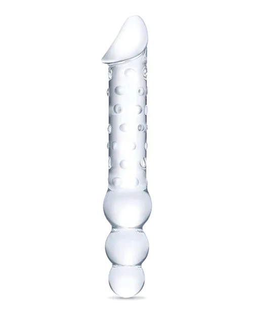 Electric Eel INC Dildos Glas 12 Double Ended Glass Dildo Wanal Beads Clear
