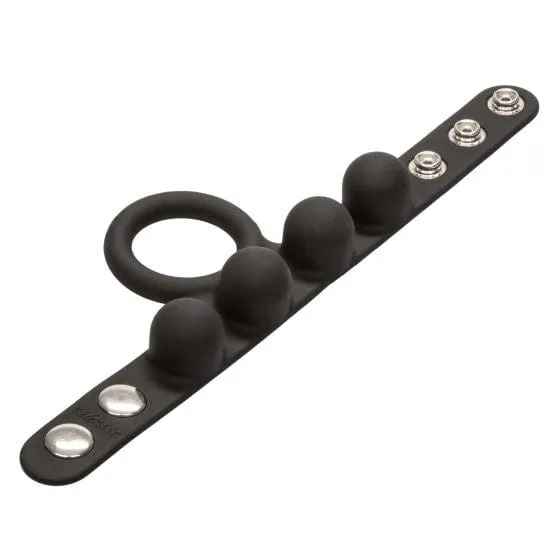 Male Sex Toys Jal Enterprises CalExotics Silicone Medium Weighted CRing Ball Stretcher