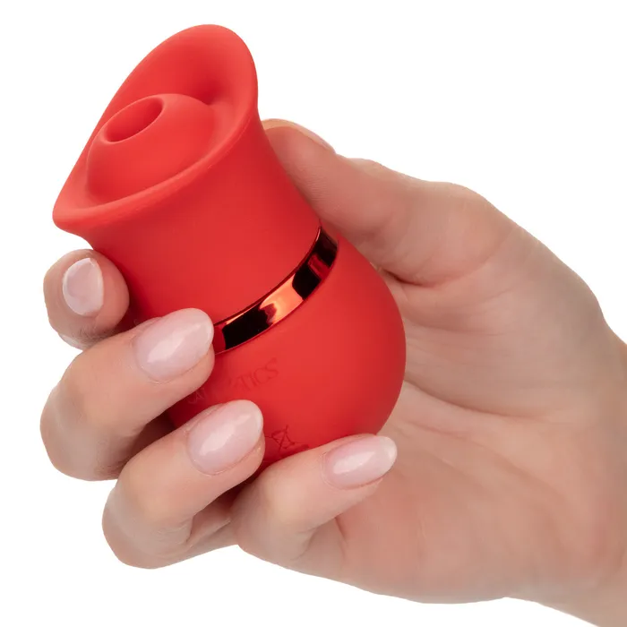 CalExotics French Kiss SUCK AND PLAY INTERCHANGEABLE SET Red Suction and Triple Flickering Tongue Vibrator Vibrators