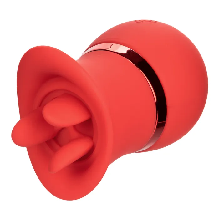 CalExotics French Kiss SUCK AND PLAY INTERCHANGEABLE SET Red Suction and Triple Flickering Tongue Vibrator Vibrators