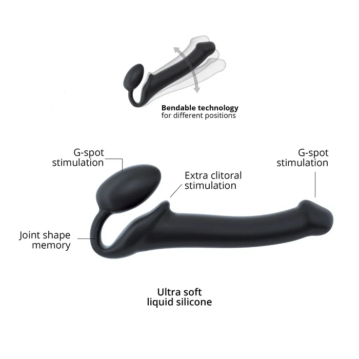 Straponme Female Sex Toys Strapless Strap on Black