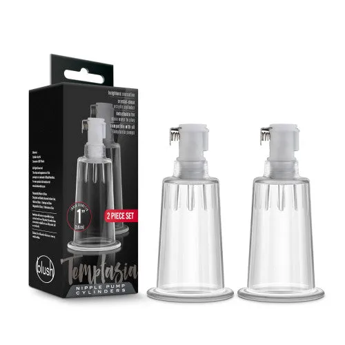 Anal Blush Temptasia Nipple Pumping Cylinders Set of 2